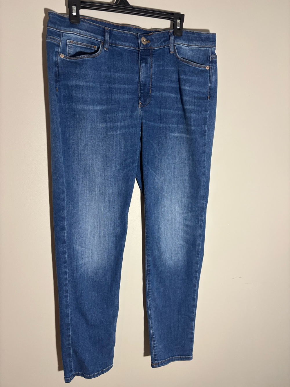 J.Jill Denim Boyfriend Straight Leg Ankle Jeans Size 14 Medium Wash